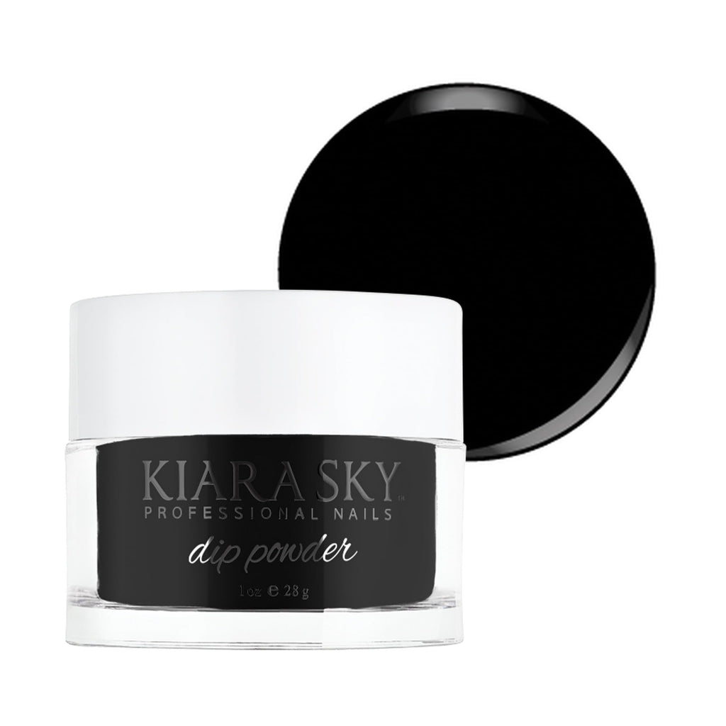 Kiara Sky Dip Powder Black to Black – 1 oz | Professional Nail Dip Powder