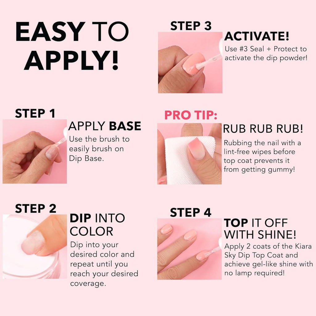 Kiara Sky Dip Powder Essentials 2 oz Natural Dip Powder for Stronger Nails
