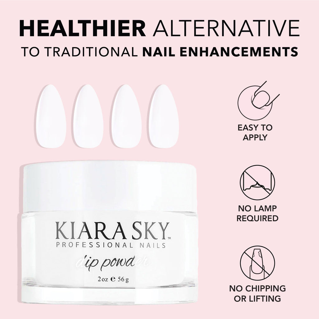 Kiara Sky Dip Powder Essentials 2 oz – Pure White for French Tips