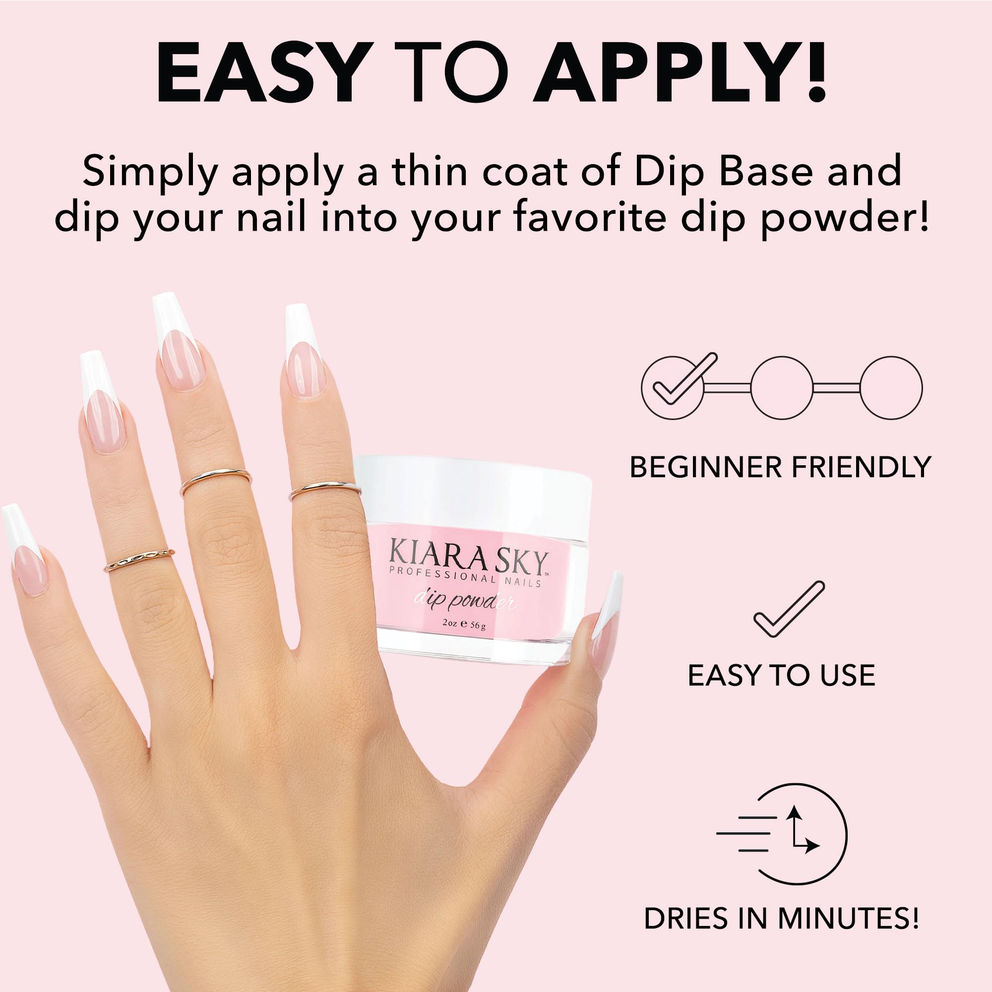 Kiara Sky Dip Powder Essentials 2 oz – Dark Pink