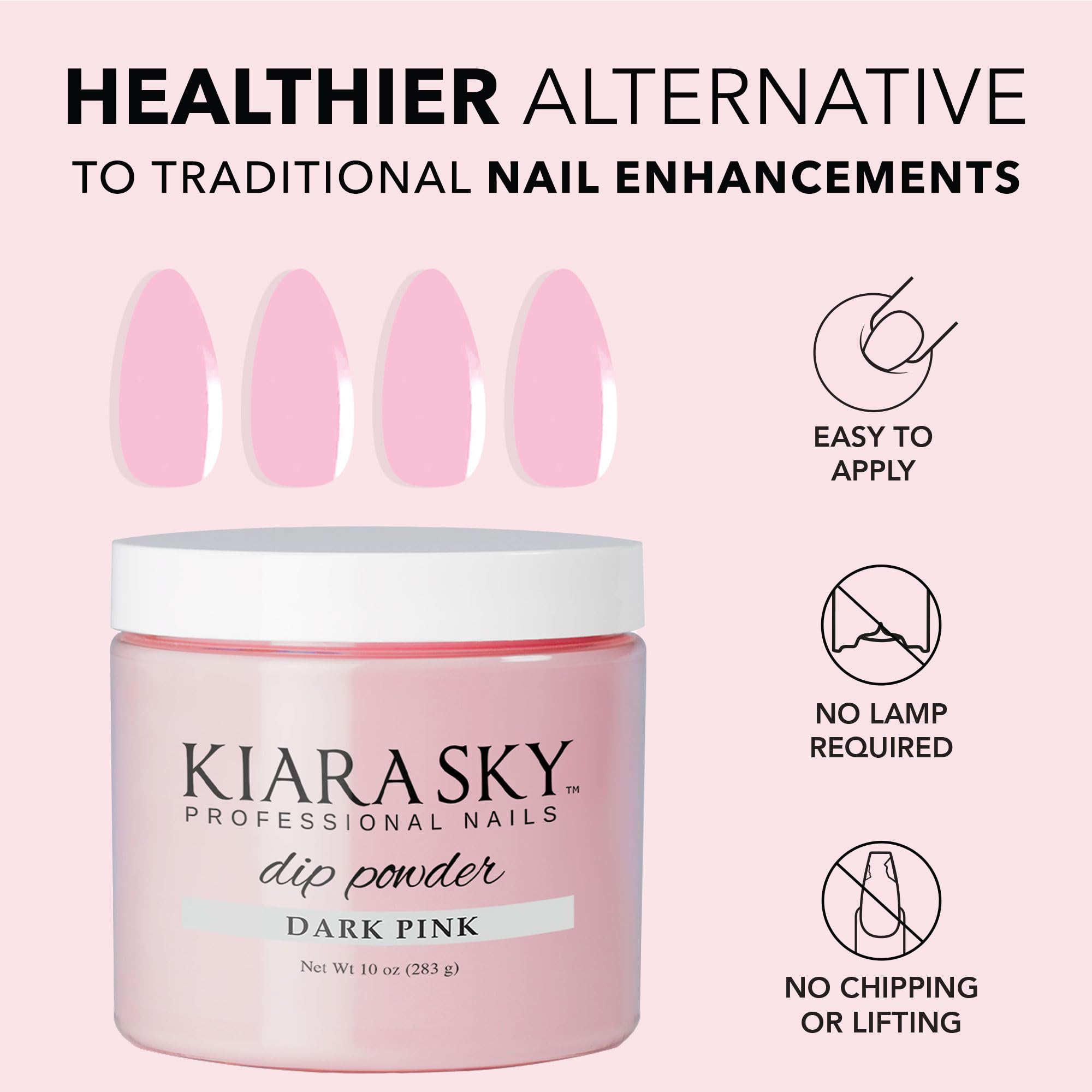 Kiara Sky Dip Powder Essentials 10 oz Refill – Dark Pink