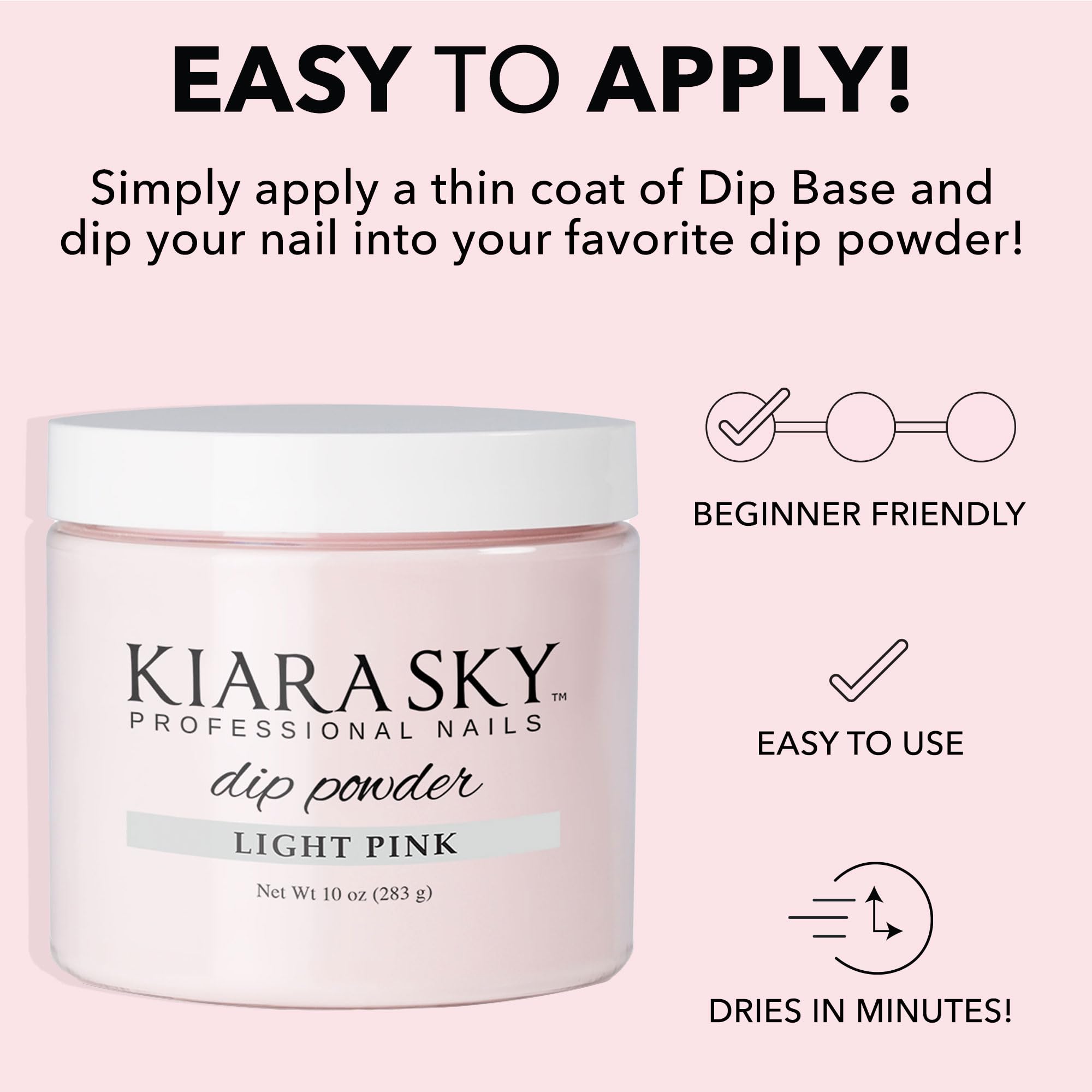 Kiara Sky Dip Powder Essentials 10 oz Refill – Light Pink