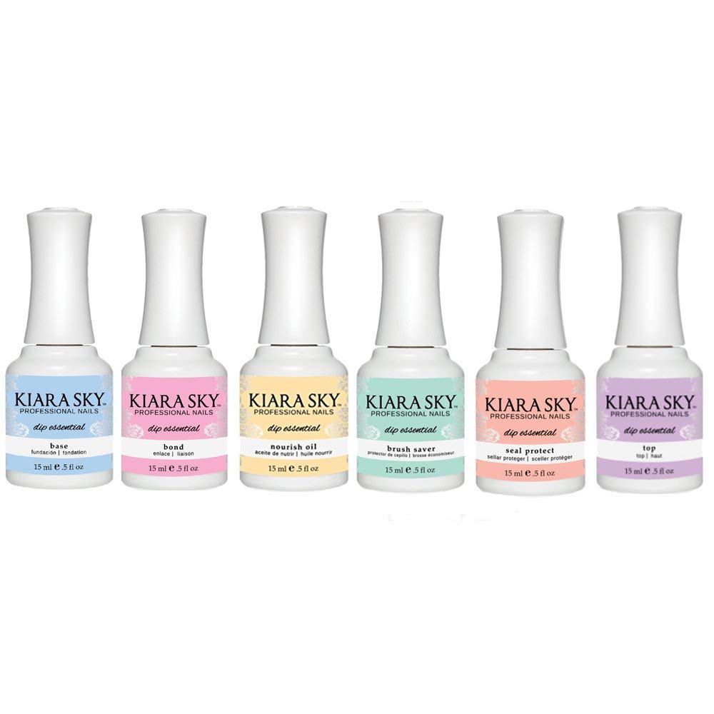 Kiara Sky Professional Dip Liquid Essentials Starter Kit 0.5 fl oz – Long Lasting Nail Gels