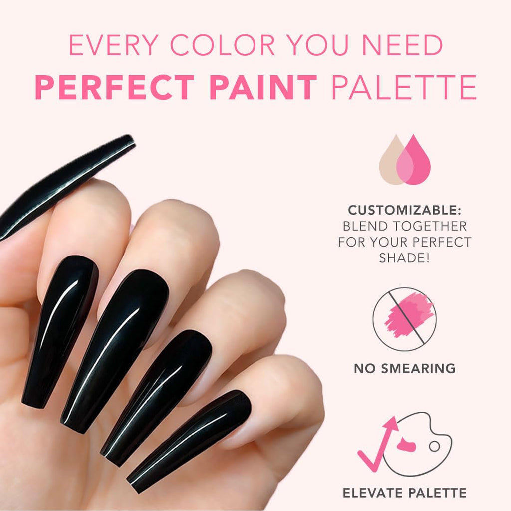 KIARA SKY Gel Paint Pod Pitch Black – Ultra-Pigmented Nail Art Gel