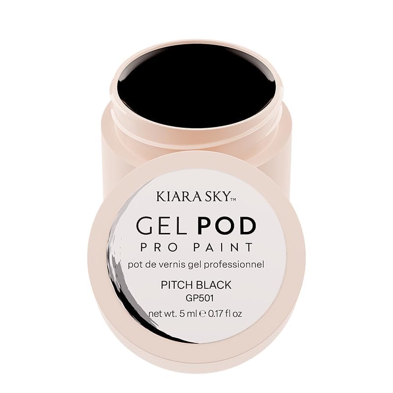 KIARA SKY Gel Paint Pod Pitch Black – Ultra-Pigmented Nail Art Gel