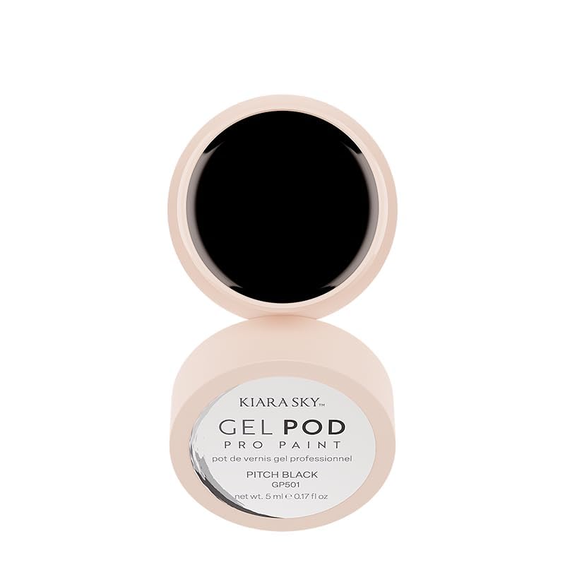 KIARA SKY Gel Paint Pod Pitch Black – Ultra-Pigmented Nail Art Gel