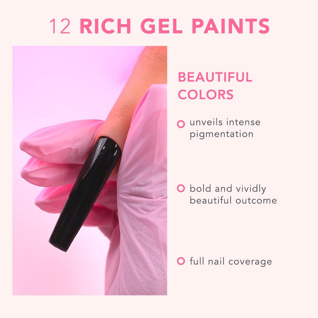 KIARA SKY Gel Paint Pod Pitch Black – Ultra-Pigmented Nail Art Gel