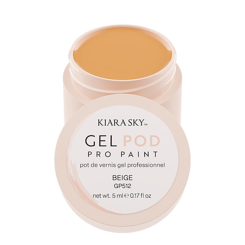 KIARA SKY Gel Paint Pod in Beige – 0.17 fl oz for Nail Art | Base Layer & Intricate Details