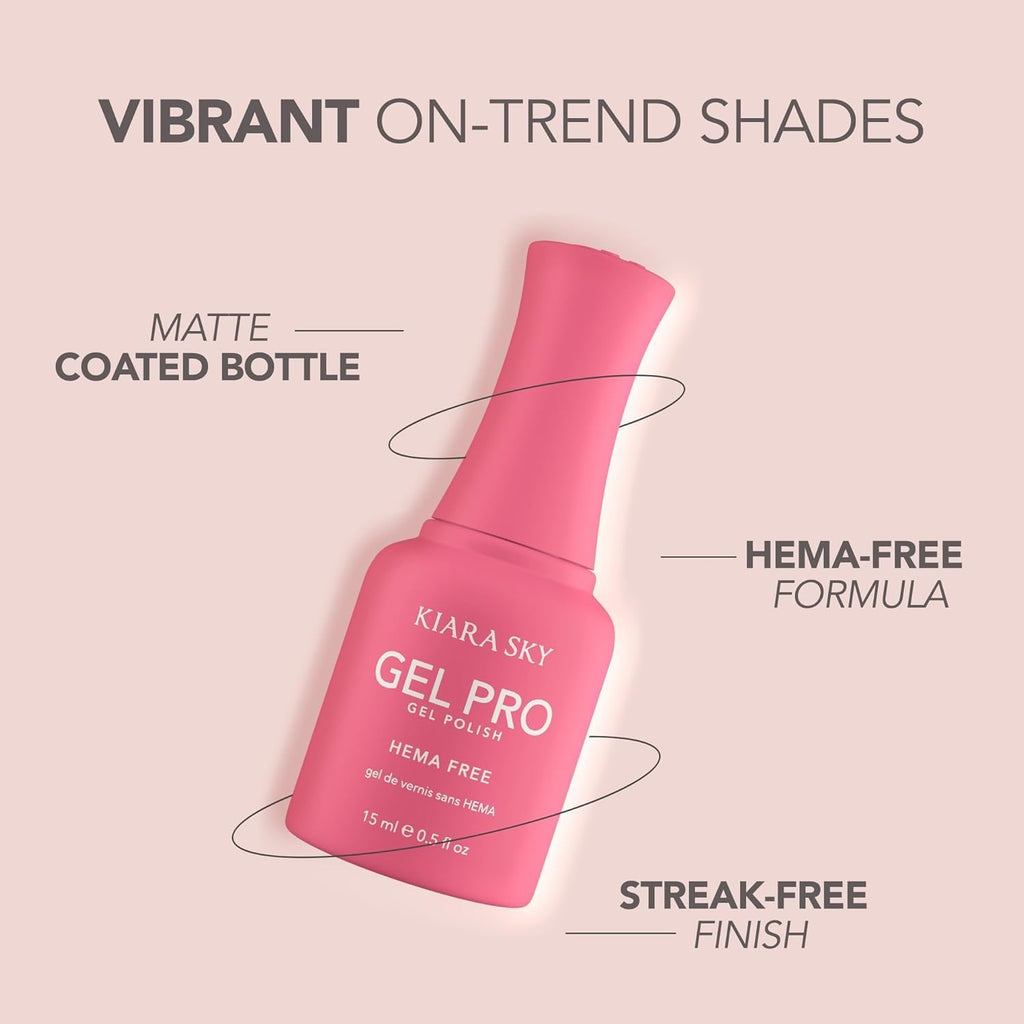 KIARA SKY Gel Pro HEMA-FREE Gel Nail Polish – The Fall Edit, 12 Shades (0.5 Fl Oz Each)