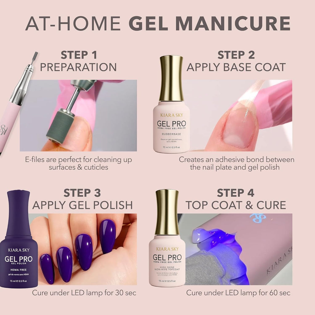 KIARA SKY Gel Pro HEMA-FREE Gel Nail Polish – The Fall Edit, 12 Shades (0.5 Fl Oz Each)