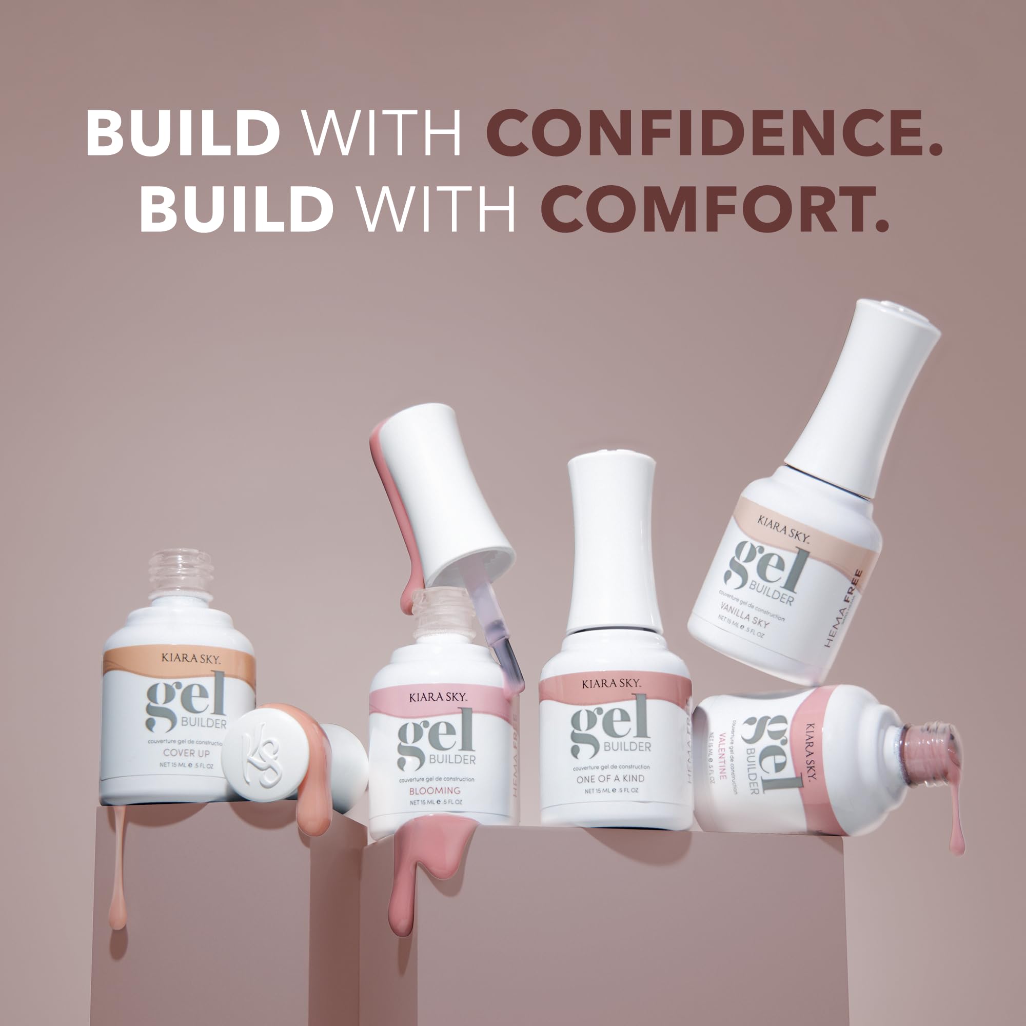 KIARA SKY Hema-Free Builder Nail Gel – Frenchy White, 0.5 Fl oz
