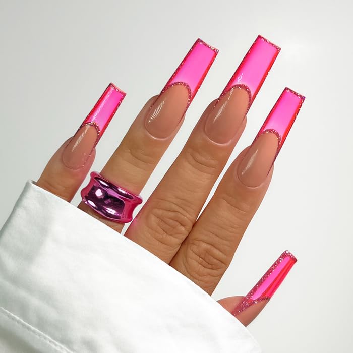 KIARA SKY Jelly Tints Heat Stroke Neon Pink Gel Polish | One-Coat Coverage