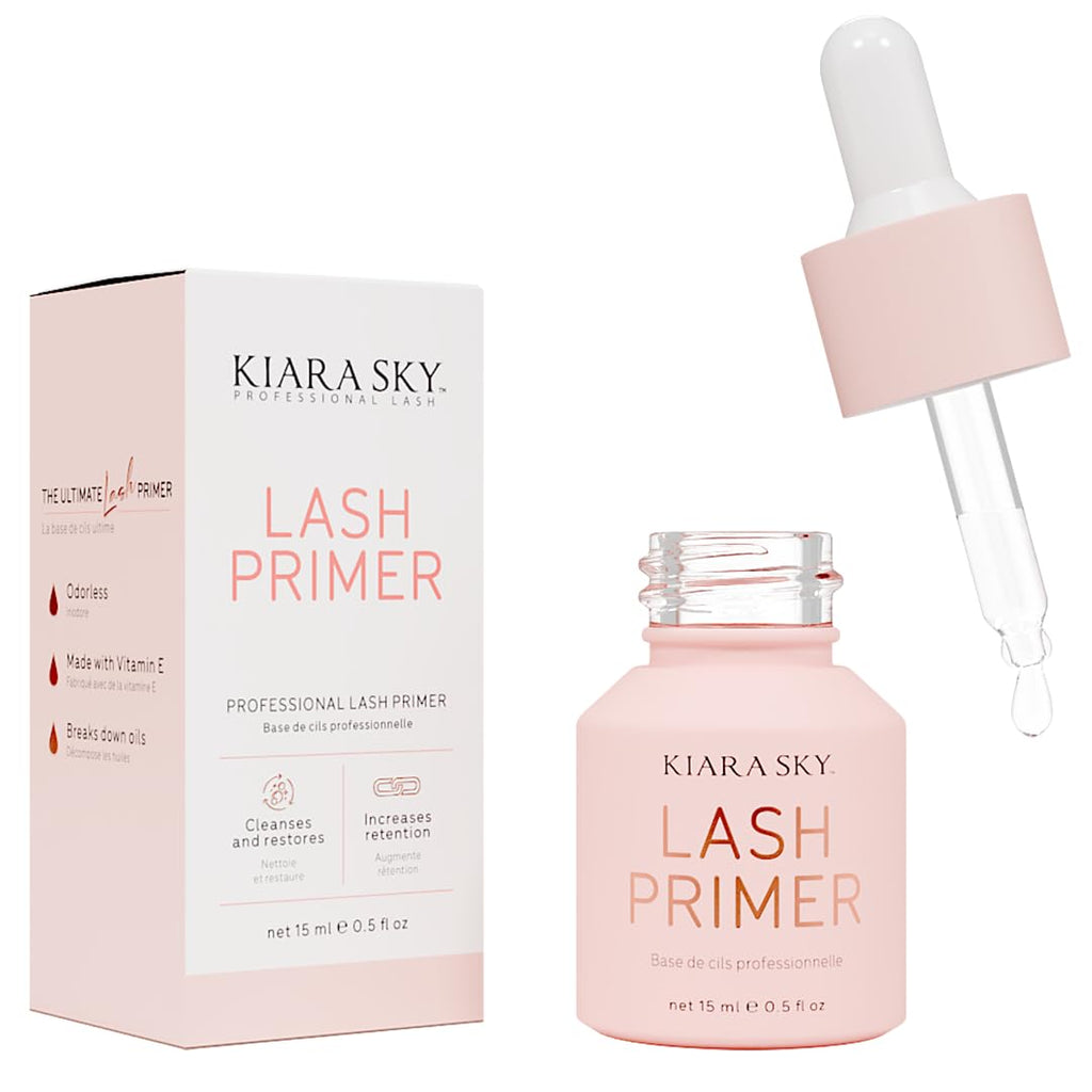 KIARA SKY Lash Primer for Eyelash Extensions with Dropper – Odorless Pre-Treatment with Vitamin E | 15ml