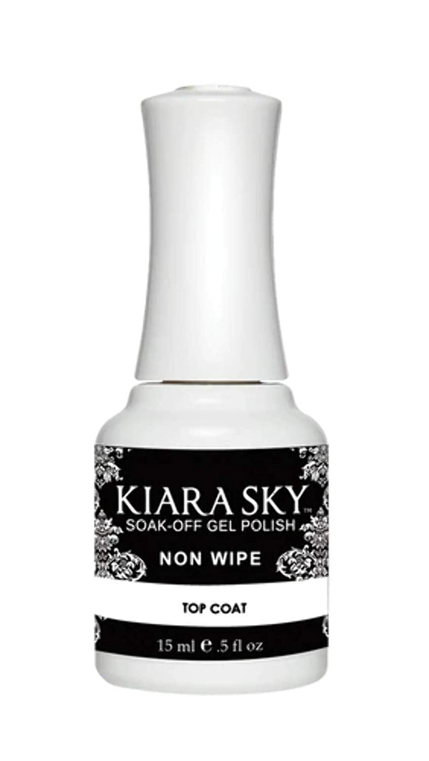 Kiara Sky LED UV Soak Off Gel Top Coat – Non-Wipe, High Gloss Finish
