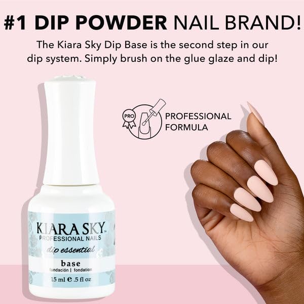 KIARA SKY Liquid Essentials Dip Manicure — Base Coat & Top Coat Duo, 0.5 fl oz