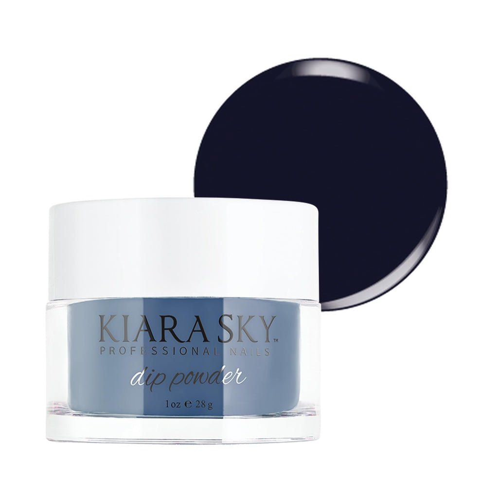 Kiara Sky Midnight in Paris Dip Powder – Navy Blue 1 oz | MMA-Free, Cruelty-Free, USA-Made