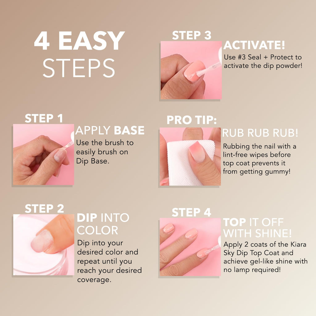 Kiara Sky Color Dip Powder Kit – Mini Starter Set for French Manicures & Overlays