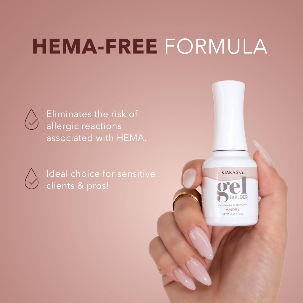 KIARA SKY Hema-Free Builder Nail Gel – Frenchy White, 0.5 Fl oz