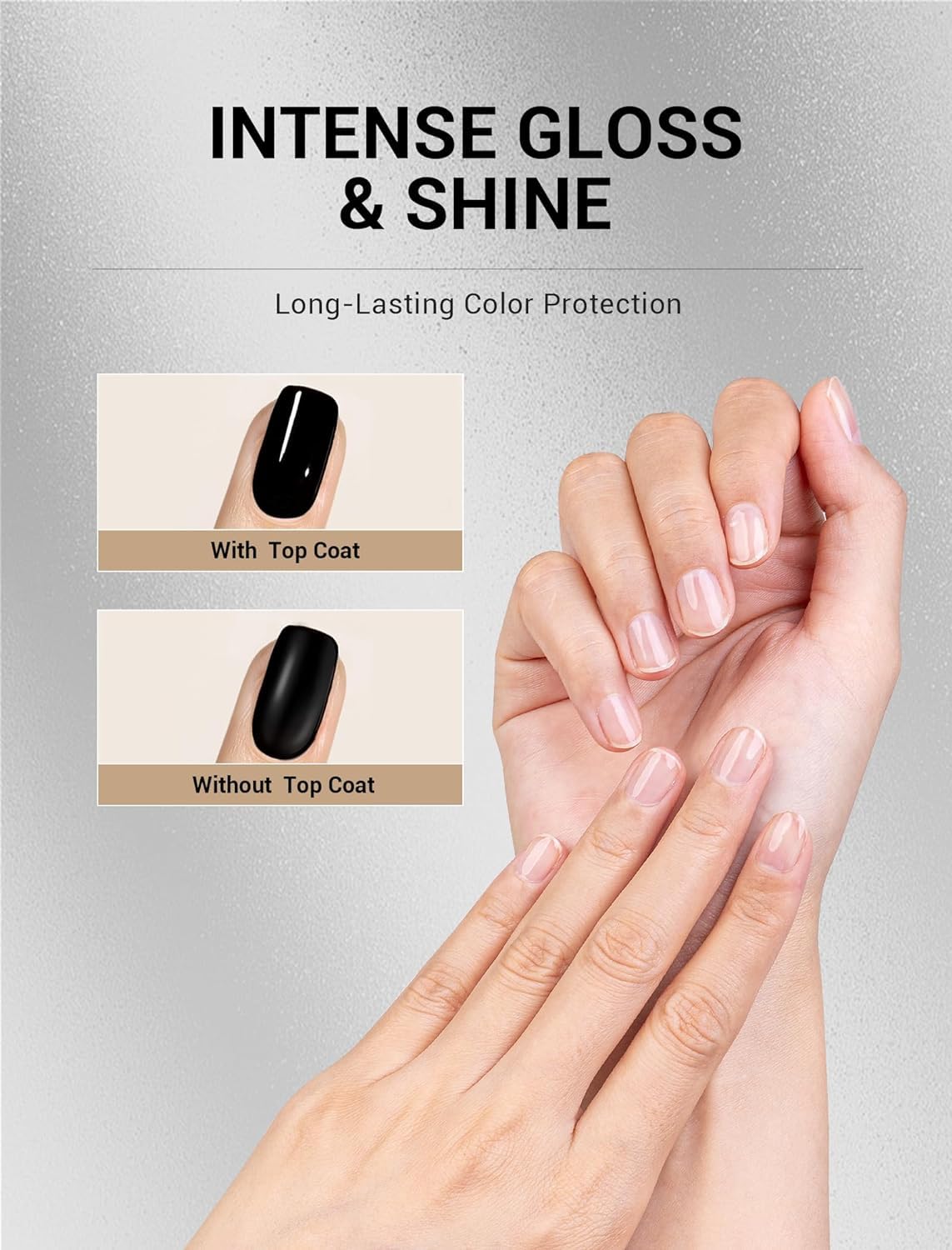 Kiara Sky LED UV Soak Off Gel Top Coat – Non-Wipe, High Gloss Finish