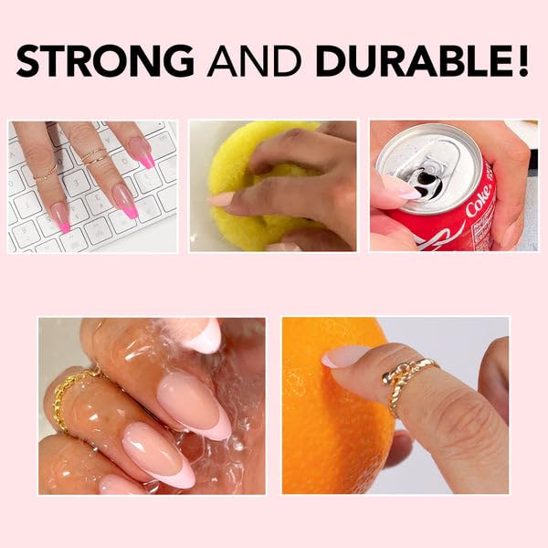 Kiara Sky XPRESS PRO 100% Acrylic Nails — Almond Short Limoncello, 30-Piece Kit