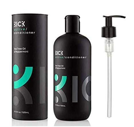 Kick Mens Conditioner: Tea Tree & Peppermint for Hair Loss, 17oz