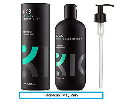 Kick Mens Conditioner: Tea Tree & Peppermint for Hair Loss, 17oz