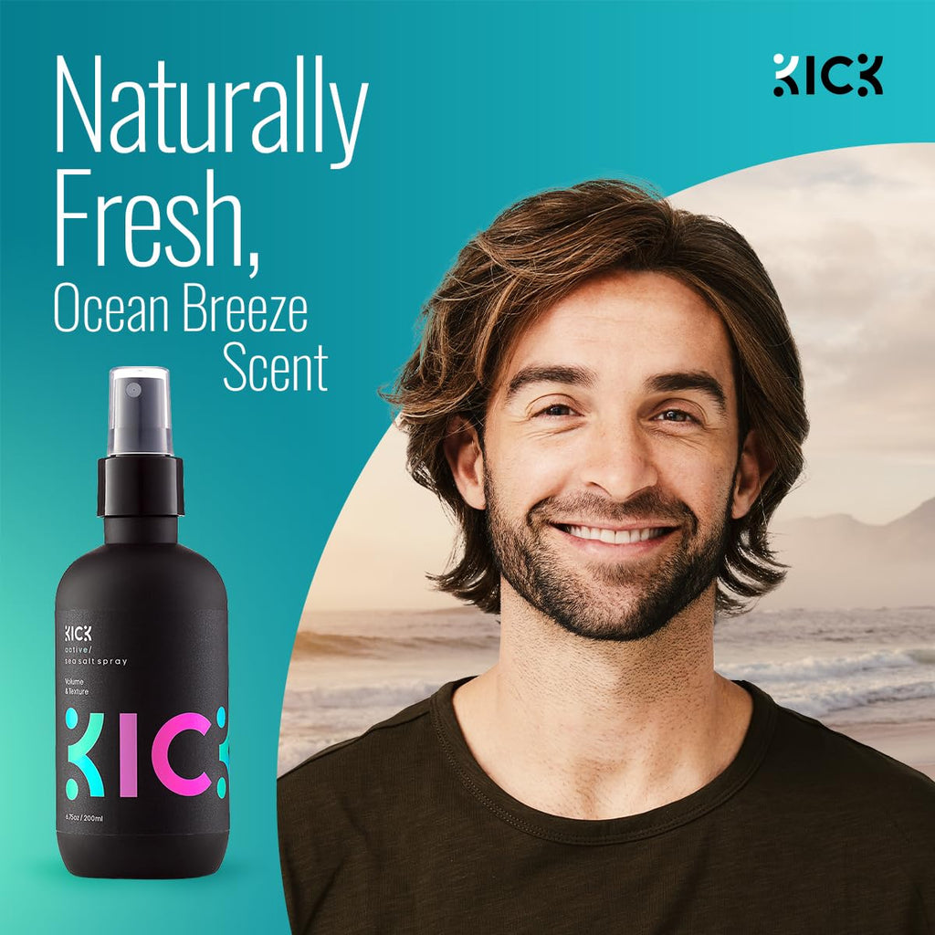 Kick Sea Salt Spray for Men – Beach Waves, Natural Texture & Volume | 200ml