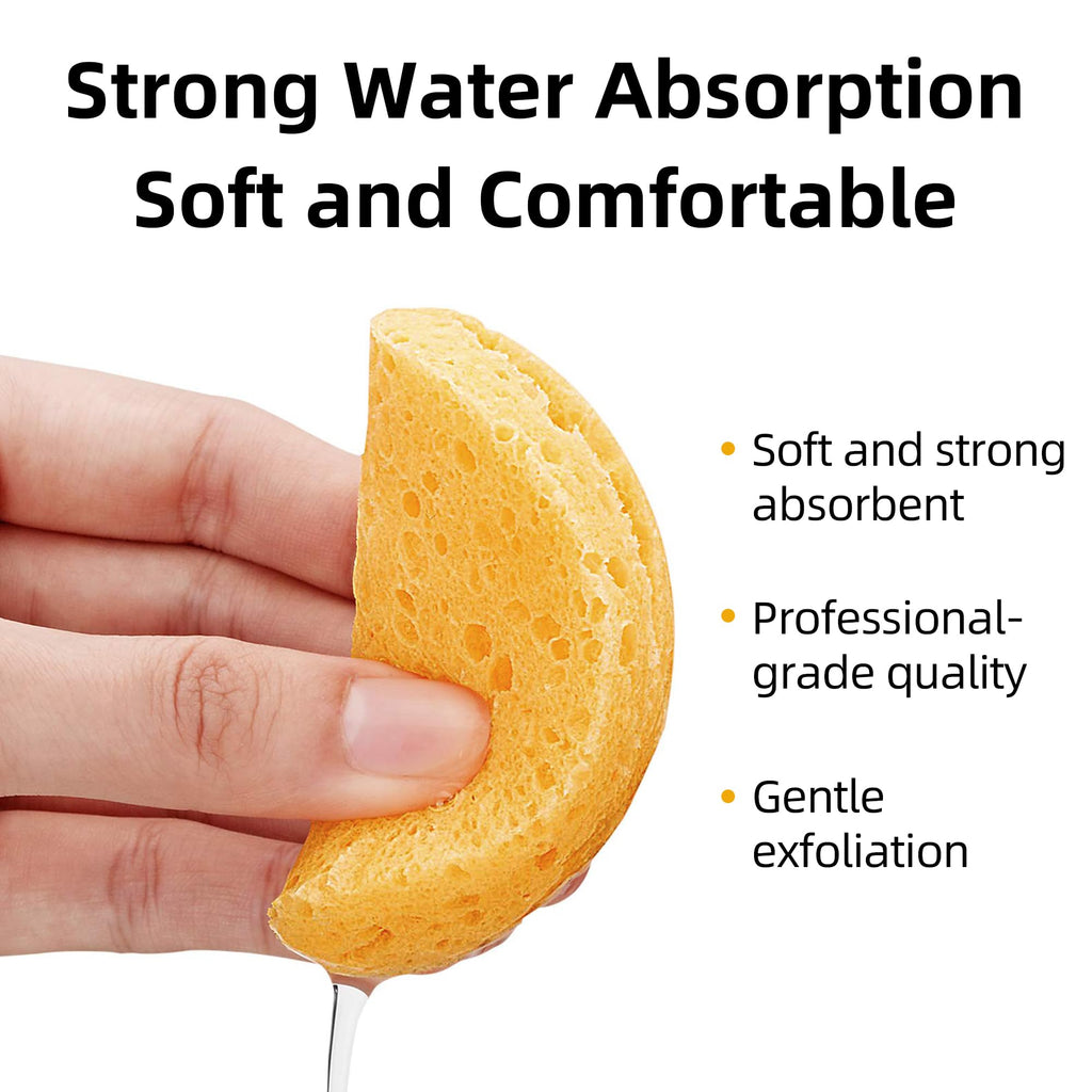 Kickleen 120-Count Compressed Facial Sponges – Natural Cellulose Spa Sponges for Daily Cleansing