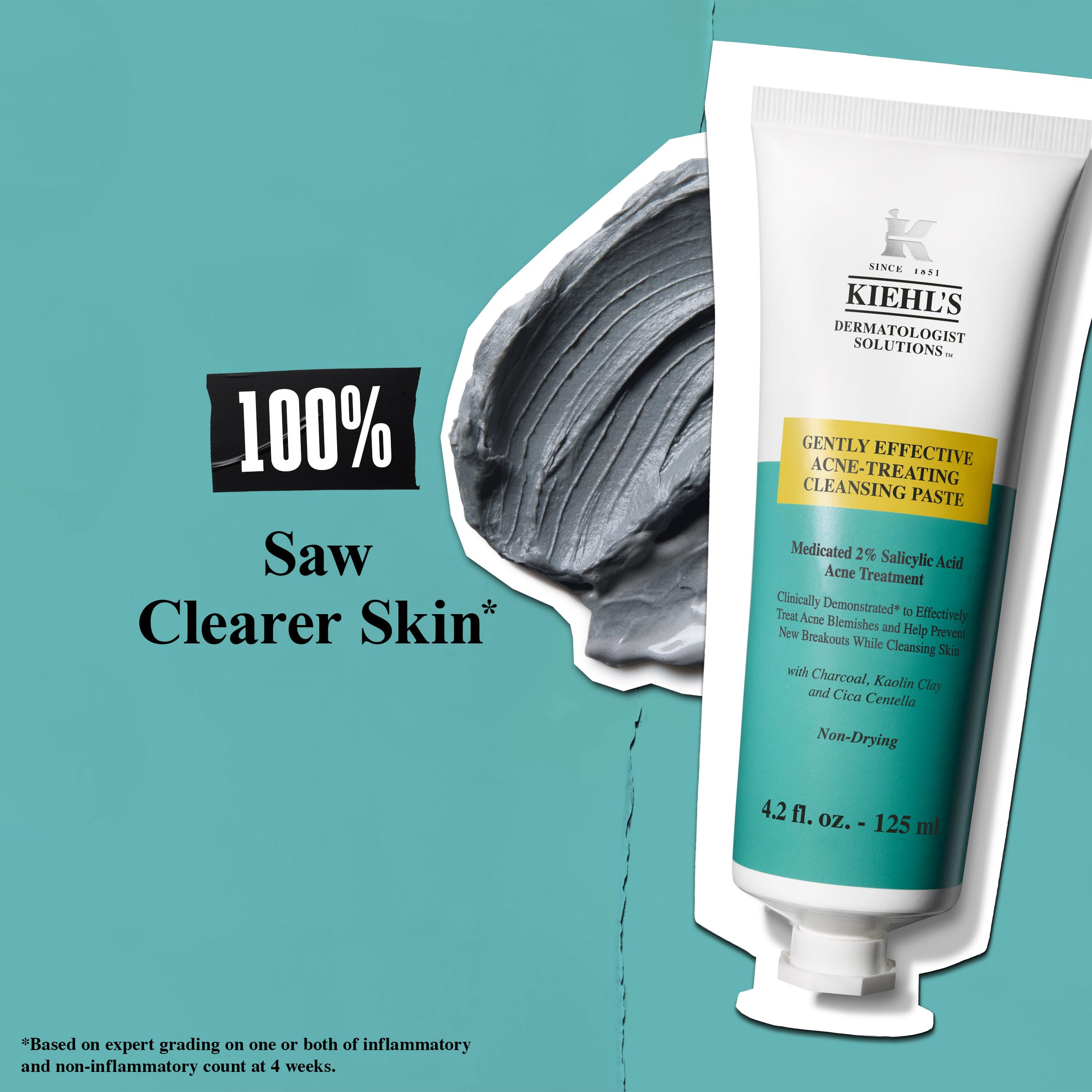 Kiehl's Acne-Treating Cleansing Paste – 3-in-1 Cleanser, Spot Treatment & Face Mask
