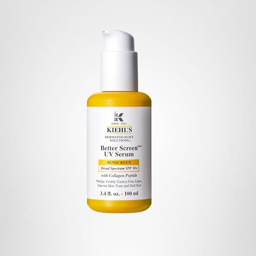Kiehl's Better Screen UV Serum SPF 50+ — Invisible Facial Sunscreen with Collagen Peptide