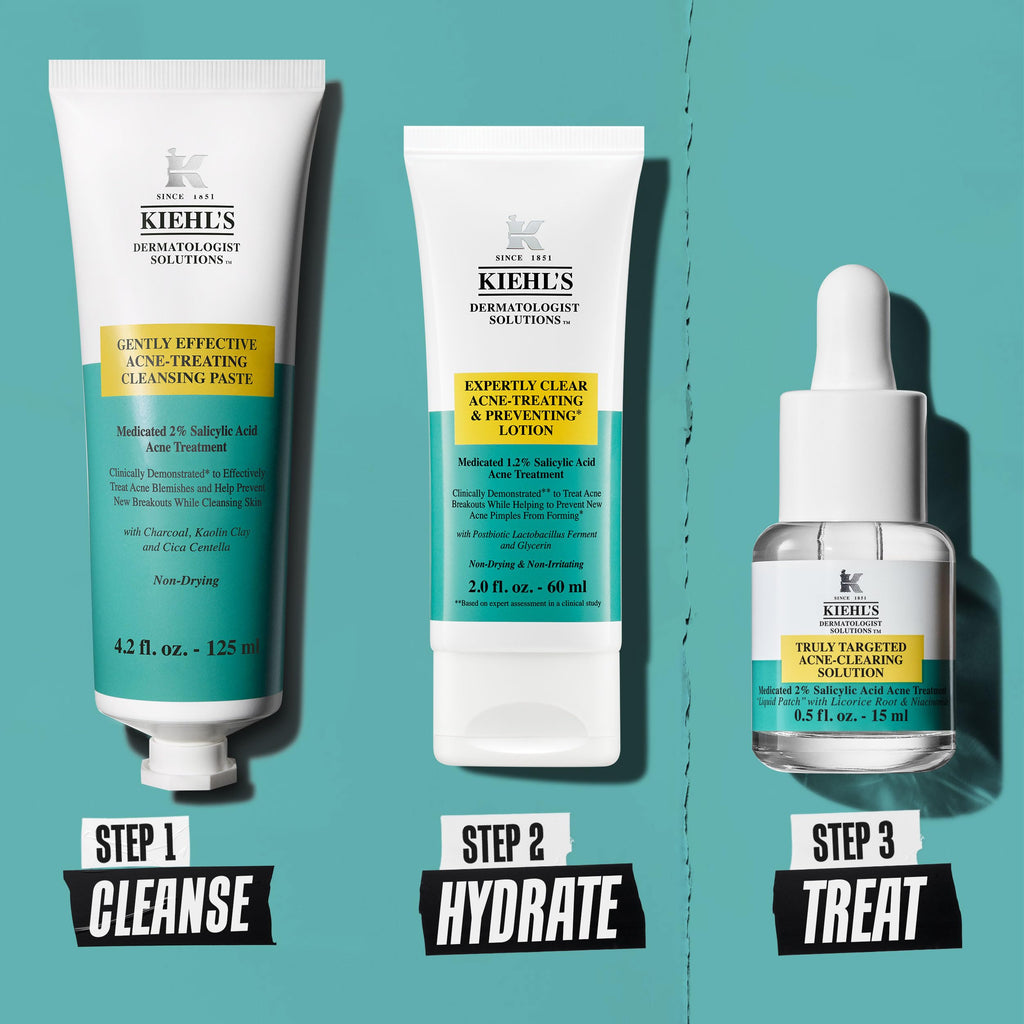 Kiehl's Acne-Treating Cleansing Paste – 3-in-1 Cleanser, Spot Treatment & Face Mask