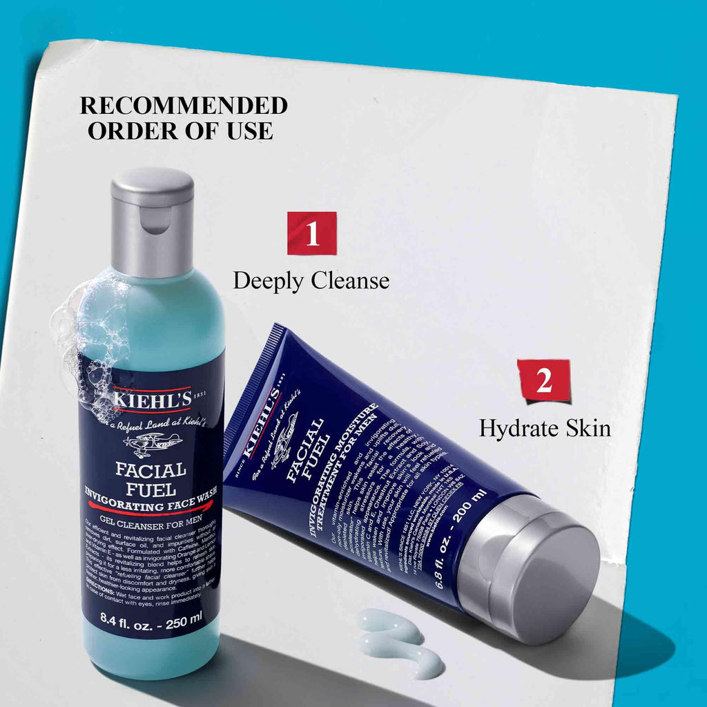 Kiehl's Men's Skincare Routine Gift Set – Facial Fuel Cleanser & Moisturizer, $80 Value