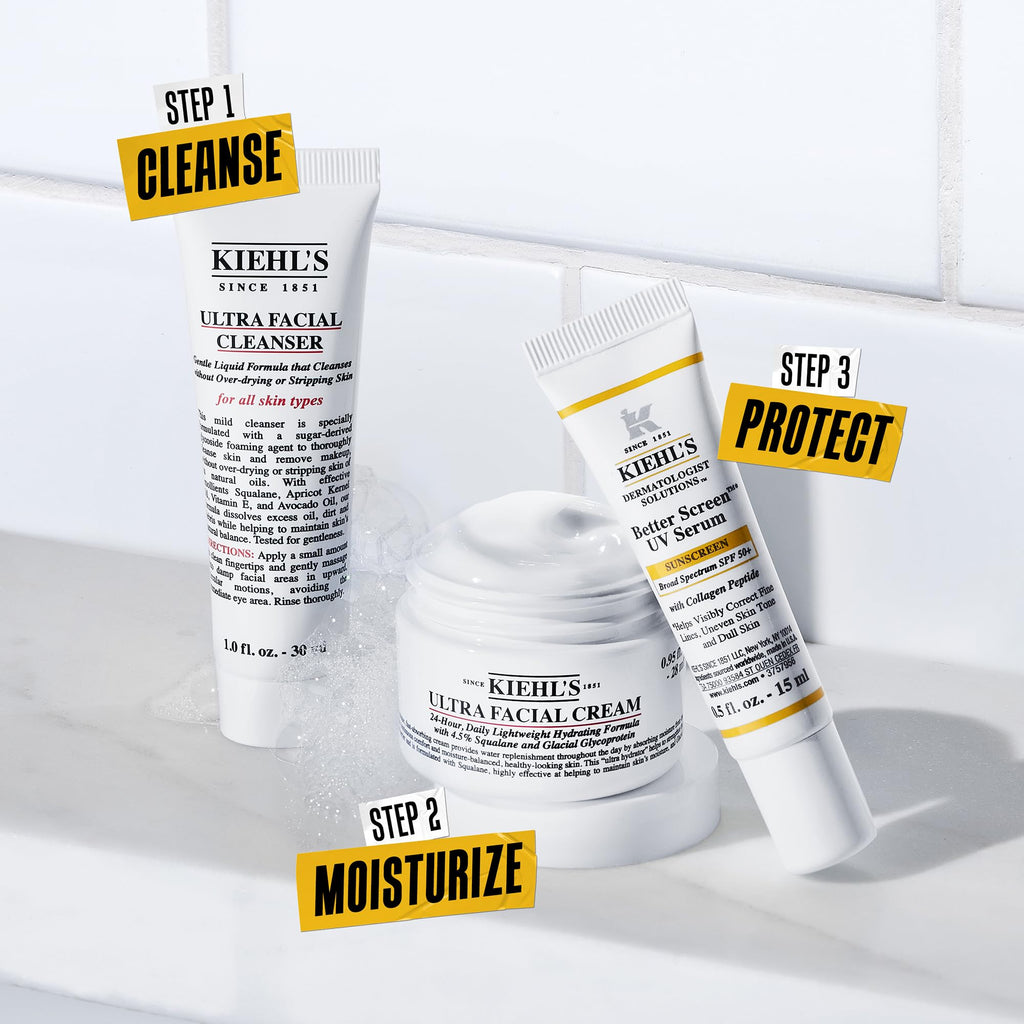 Kiehl's Travel Size Skincare Gift Set – 3-Piece TSA-Friendly Kit, $49 Value