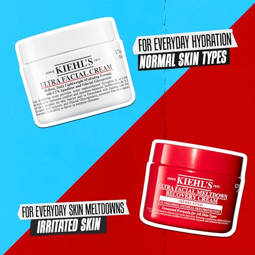 Kiehl's Ultra Facial Recovery Barrier Cream – Lightweight Moisturizing Face Cream for Dry & Sensitive Skin (1.7 fl oz)