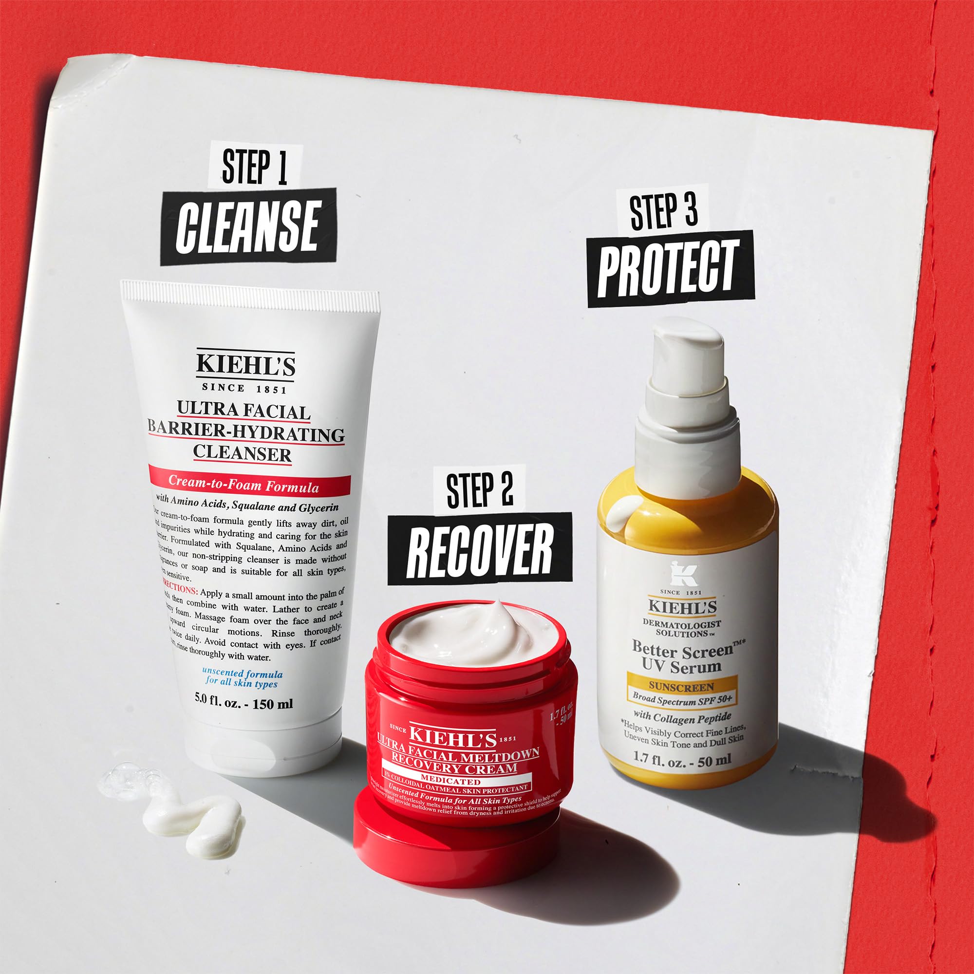 Kiehl's Ultra Facial Recovery Barrier Cream – Lightweight Moisturizing Face Cream for Dry & Sensitive Skin (1.7 fl oz)