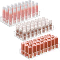 Kigley 3-Piece Clear Lipstick Organizer – Acrylic Lip Gloss Holder with 24 Slots