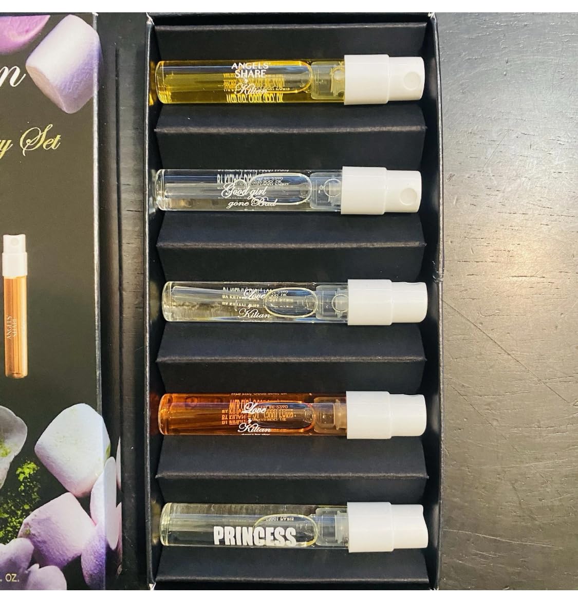 Kilian Paris Mini Discovery Set: 5x1.5ml EDP Samples (Love Don't Be Shy, Princess, Angels' Share, Good Girl Gon Bad, Love Don't Be Shy Eau Fraiche)