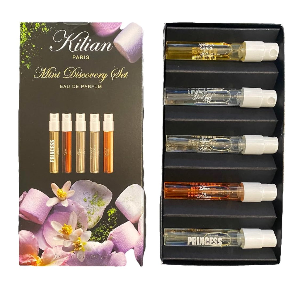 Kilian Paris Mini Discovery Set: 5x1.5ml EDP Samples (Love Don't Be Shy, Princess, Angels' Share, Good Girl Gon Bad, Love Don't Be Shy Eau Fraiche)