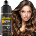 KILOMETS Chestnut Brown Hair Dye Shampoo 3-in-1 — Instant Color, Ammonia-Free, 400ml