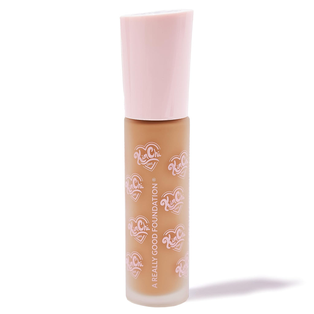Kimchi Chic A Really Good Foundation – Medium to Full Coverage, Lightweight, Vegan & Cruelty-Free (114M Neutral Undertones)