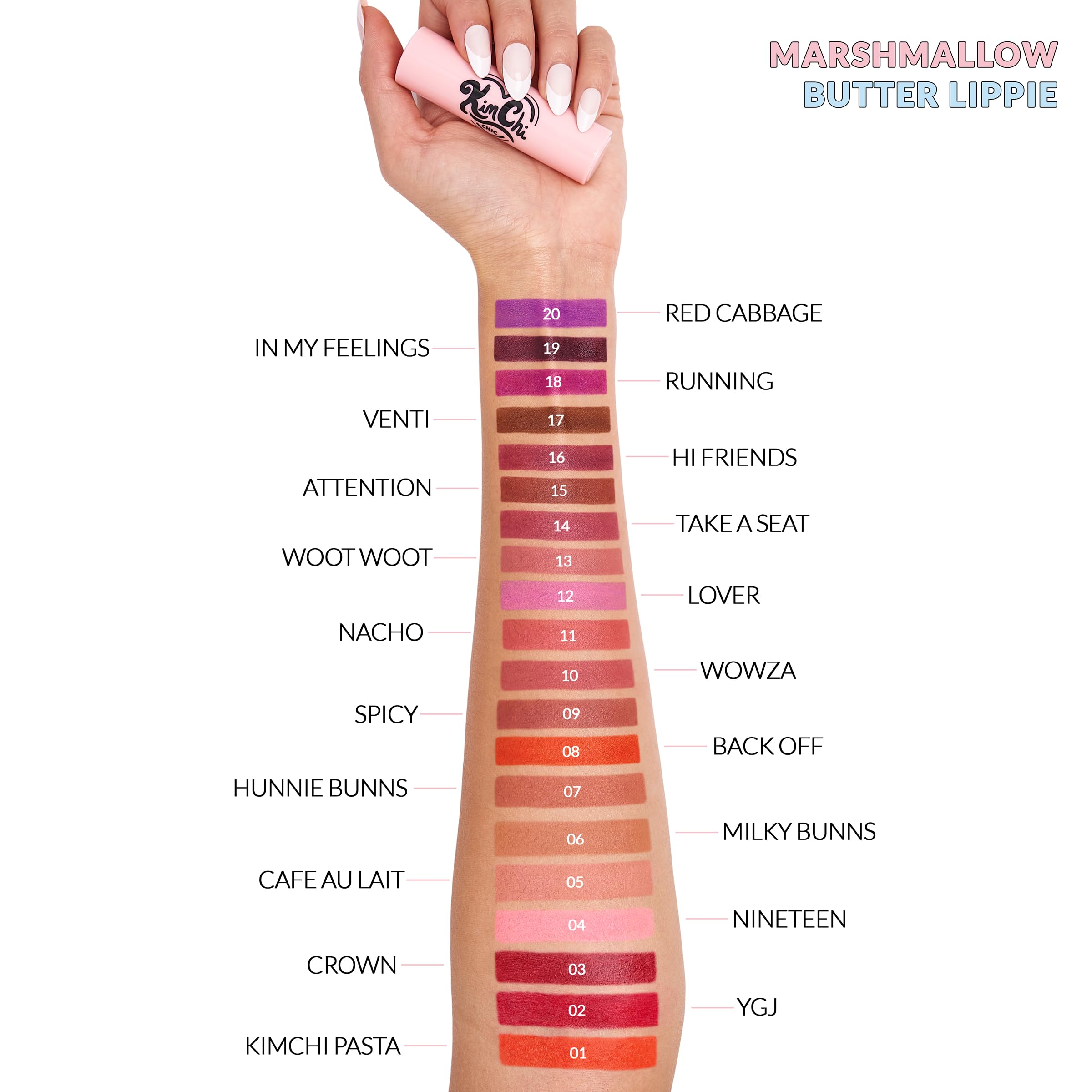 Kimchi Chic Marshmallow Butter Lippie – Soft Creamy Lipstick in Café Au Lait | Bold Pigment, Long-Lasting, Cruelty-Free