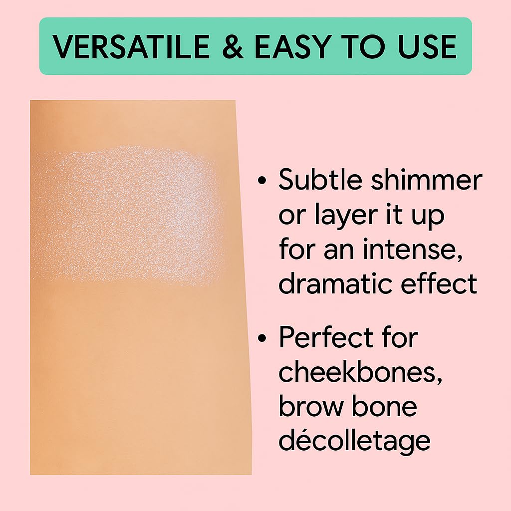 KimChiChic Beauty Pearl Gone Wild Highlighter – Iridescent Face & Body Glow, Dream Pink, 0.32oz | Cruelty-Free