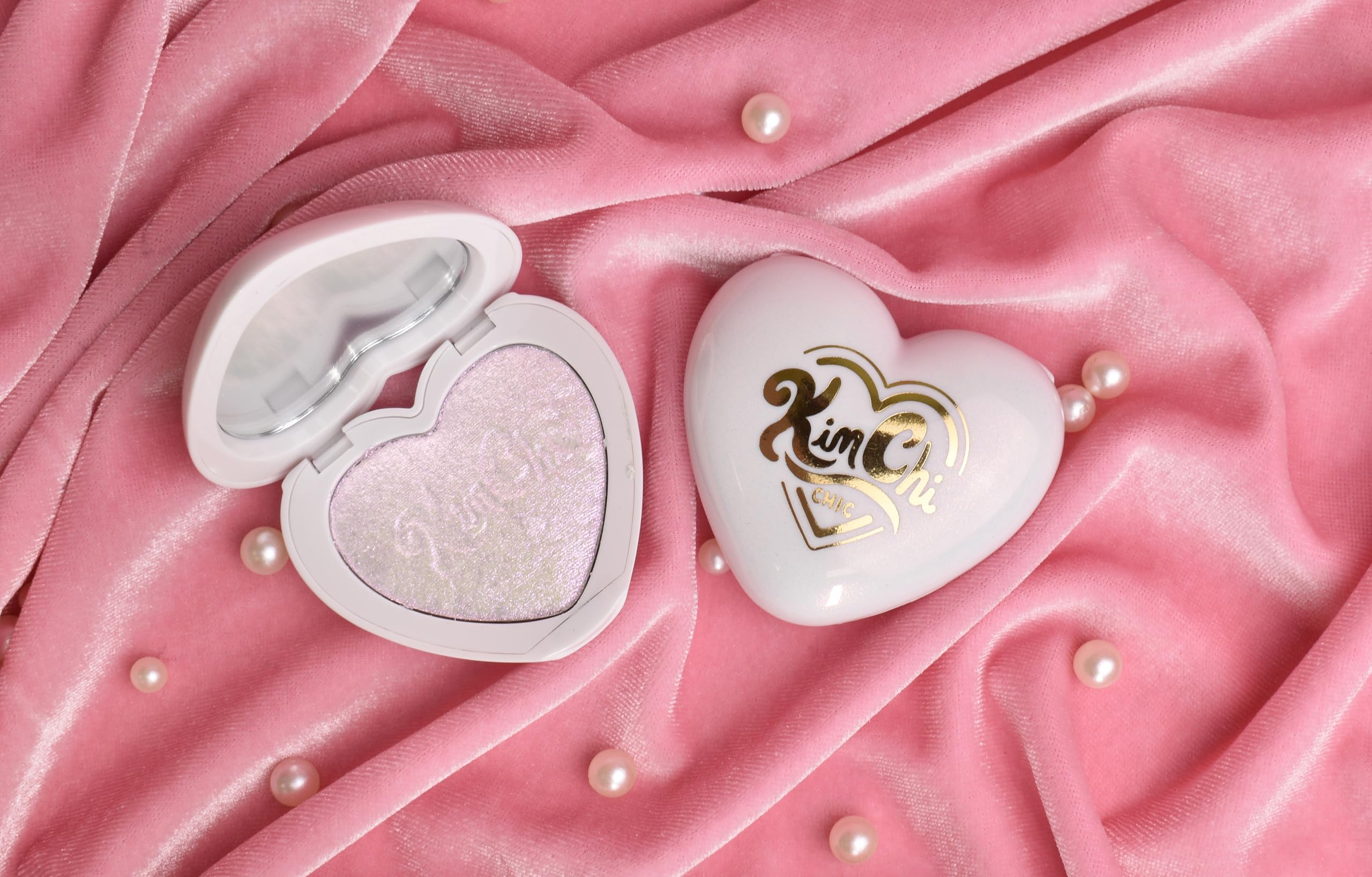 KimChiChic Beauty Pearl Gone Wild Highlighter – Iridescent Face & Body Glow, Dream Pink, 0.32oz | Cruelty-Free