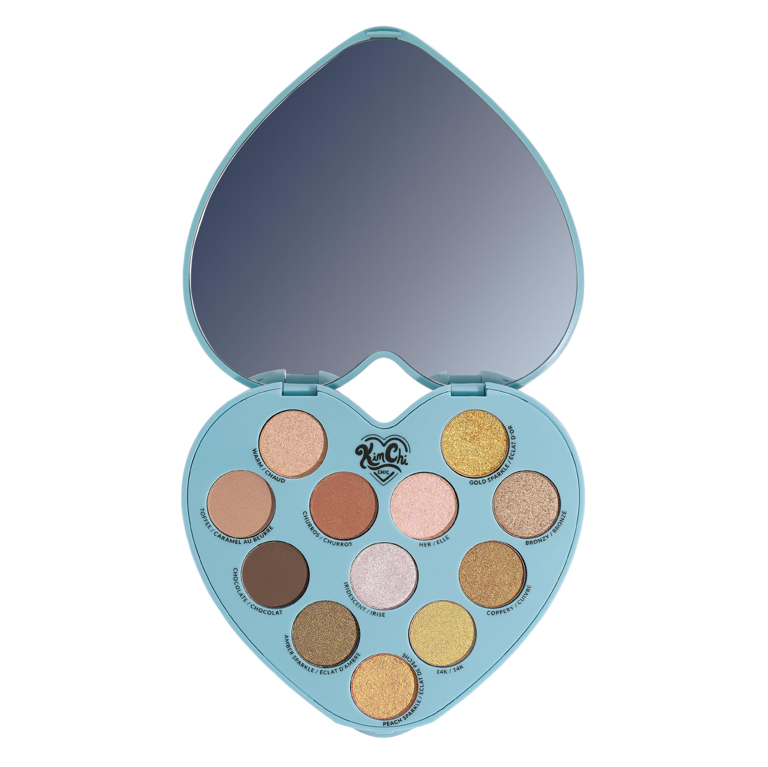 Kimchi Chic Spinning Hearts Love Eyeshadow Palette — 12 Shades for Soft Glam to Bold Looks, Long-Lasting