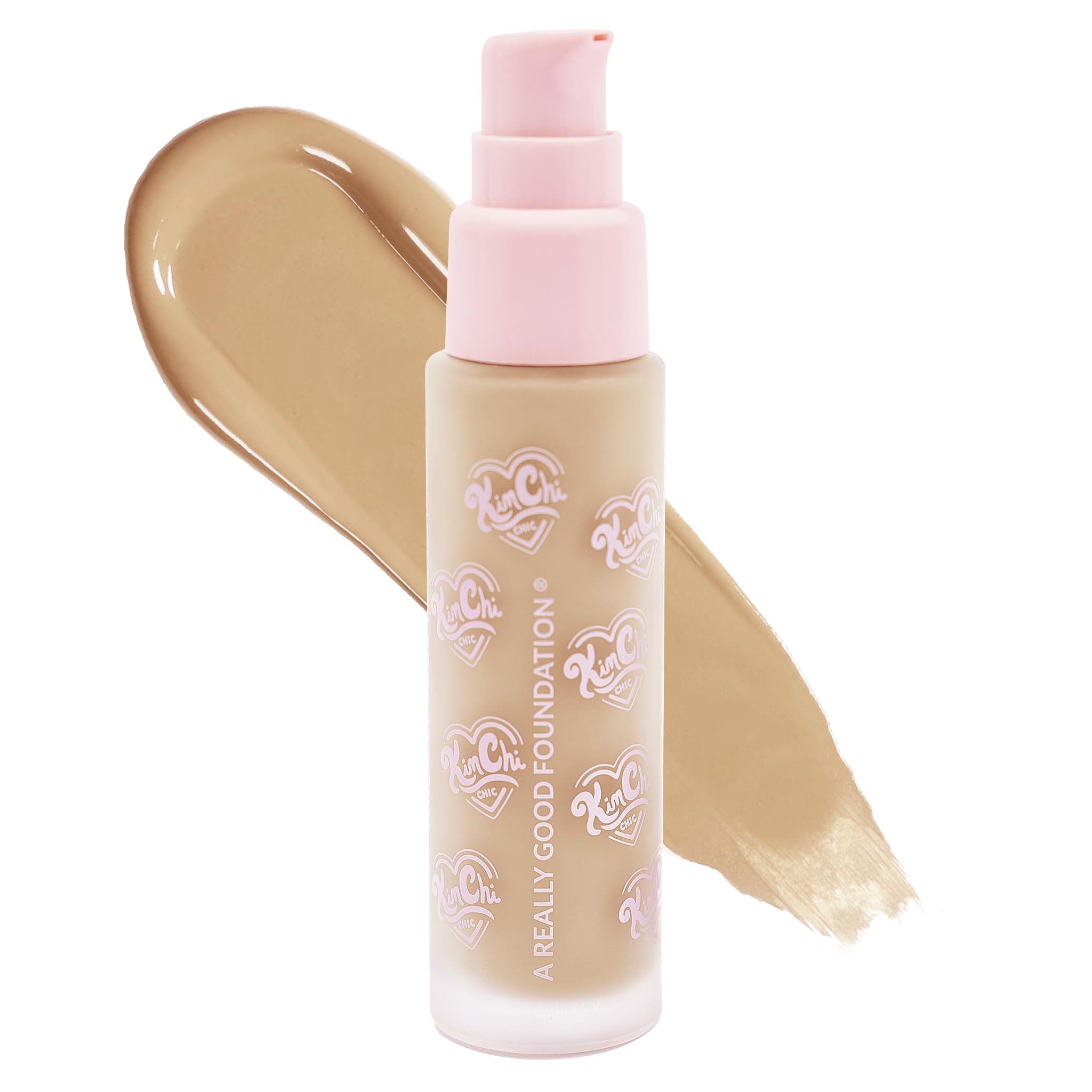 KimChiChic Beauty A Really Good Foundation | Medium to Full Coverage | Lightweight, Long-Lasting | Vegan & Cruelty-Free | 1.0 fl oz | 109L Light + Warm Undertones