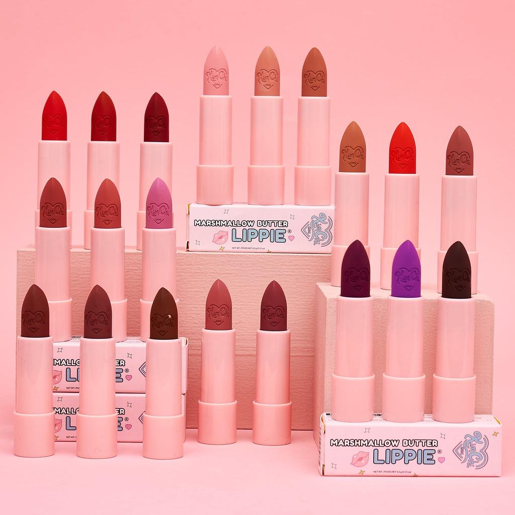 KimChiChic Marshmallow Butter Lippie 04-Nineteen – Creamy Lipstick, Bold Pigment, Long-Lasting, Cruelty-Free 0.15oz
