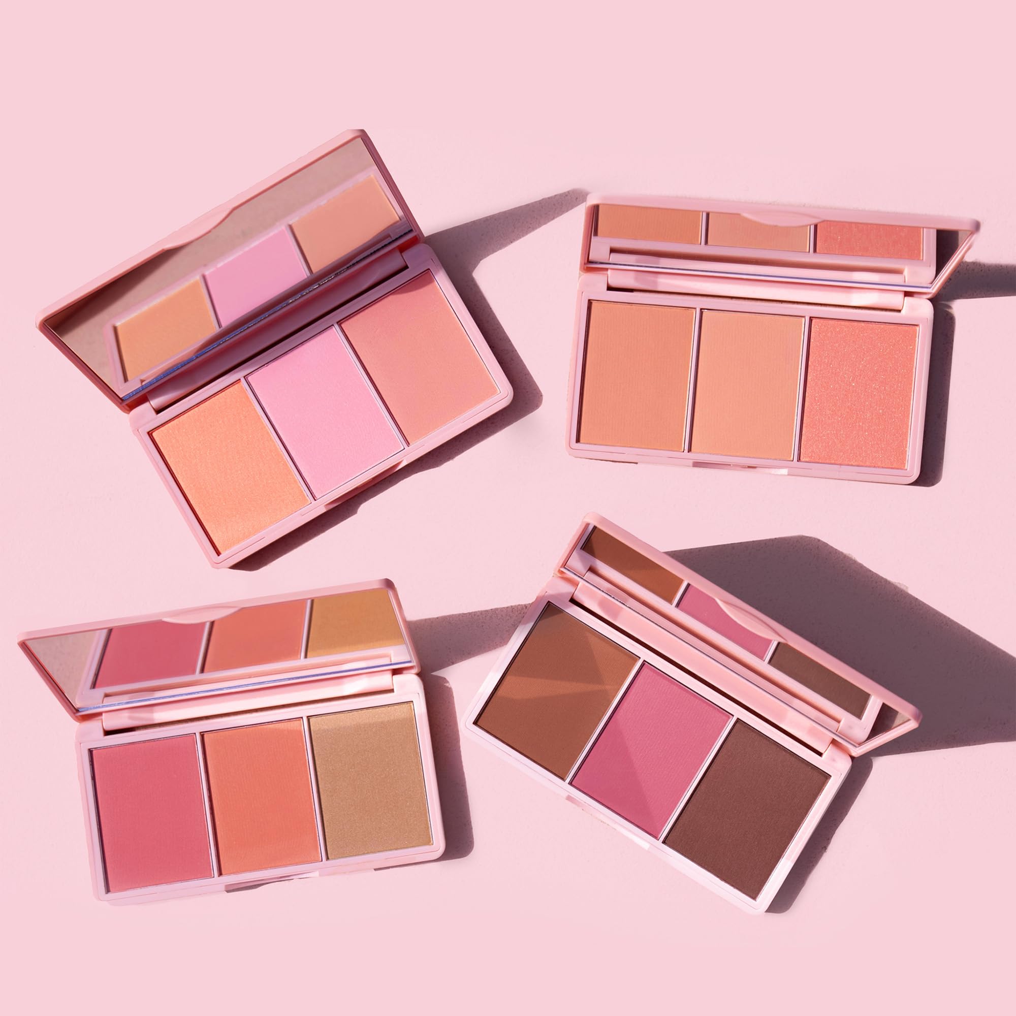 KimChiChic Beauty Cheeky 3Some Blush Trio – 3-Color Blush Palette with Mirror (0.47 oz)