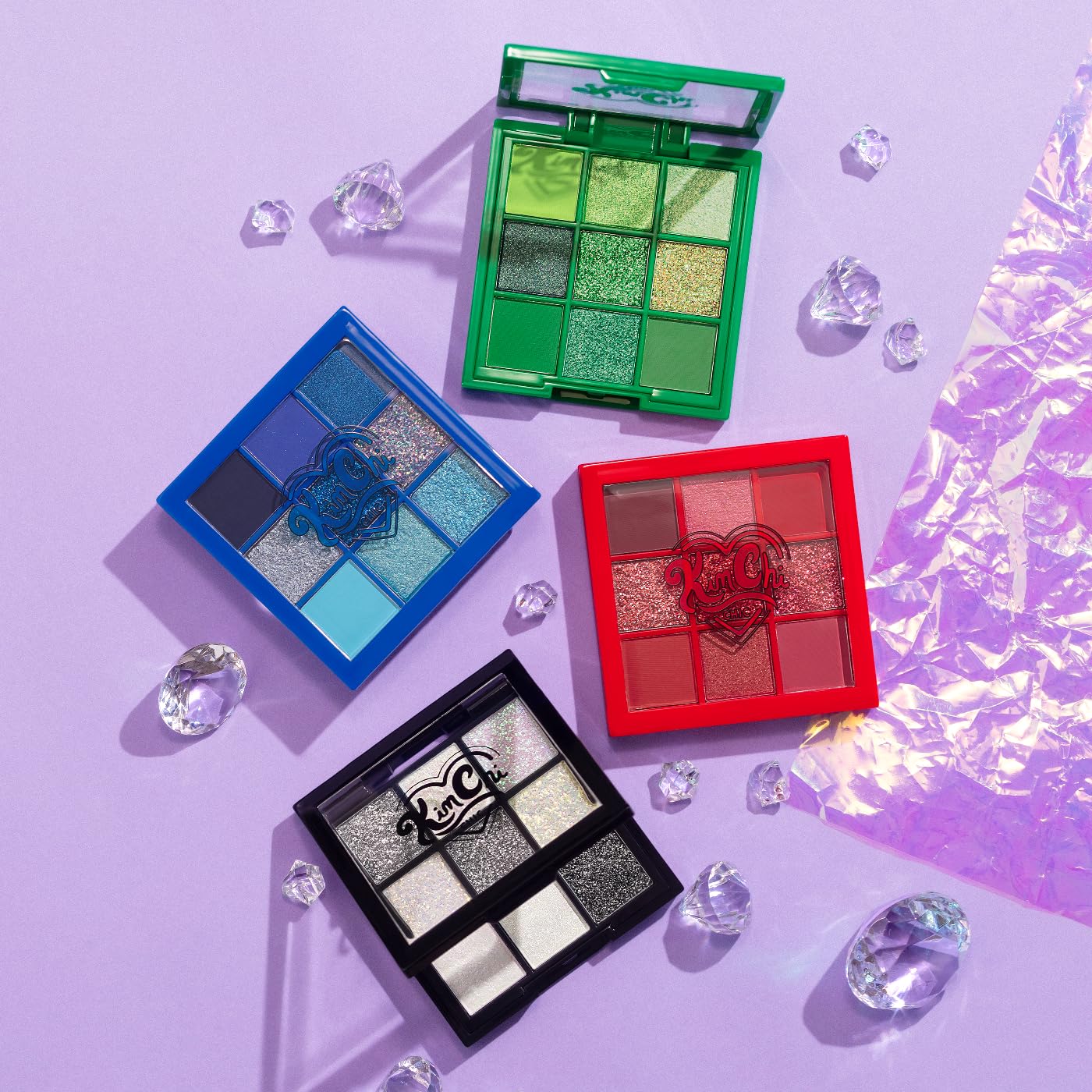 KimChiChic Jewel Collection Emerald Eyeshadow Palette – Pigmented, Blendable, Long-Lasting Matte & Glitter Shades | Cruelty-Free