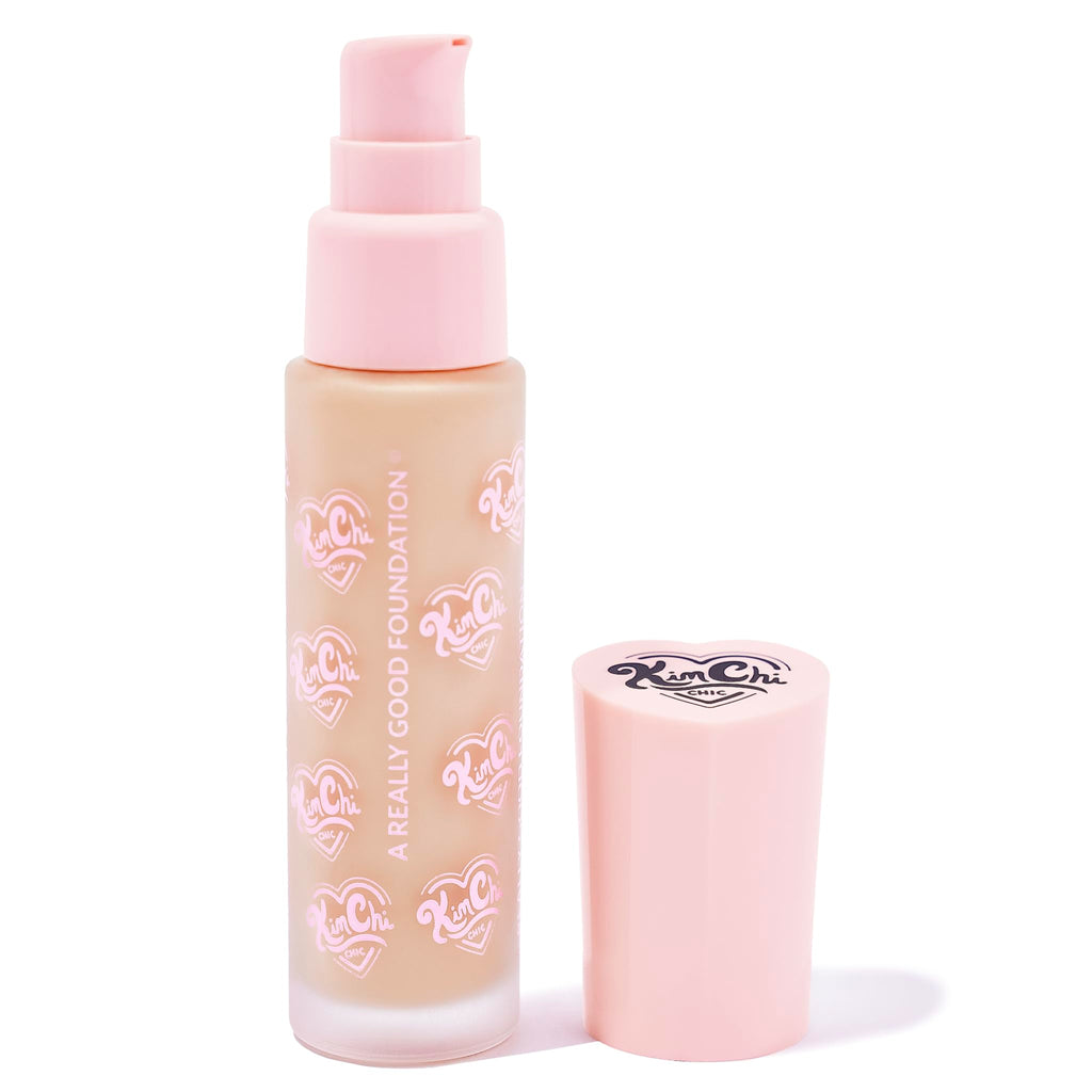 KimChiChic Beauty A Really Good Foundation – Medium to Full Coverage, Lightweight, Vegan & Cruelty-Free (1 oz, 103L Fair + Neutral Undertones)
