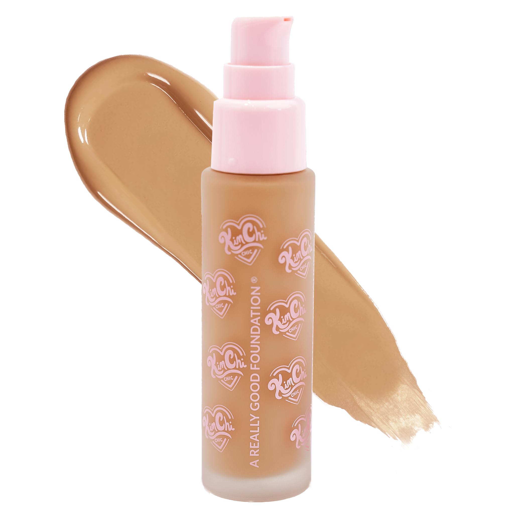 KimChiChic Beauty A Really Good Foundation – Medium to Full Coverage, Lightweight, Vegan & Cruelty-Free (112M Light/Medium + Warm Neutral Undertones)